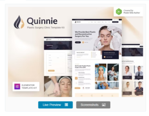 Download Quinnie – Plastic Surgery Clinic Elementor Template Kit