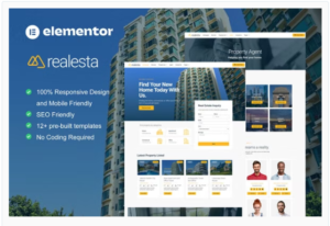 Download Realesta - Real Estate Elementor Template Kit