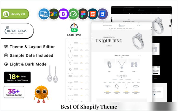 Download Royal Gems - Jewelry and Luxurious Multipurpose Sections Shopify 2.0 Theme