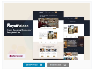 Download Royalpalace - Hotel Booking Elementor Pro Template Kit