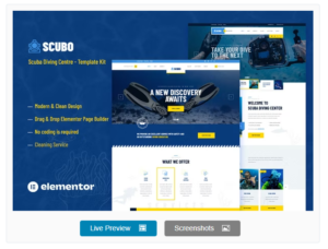 Download Scubo - Scuba Diving Centre Elementor Template Kit