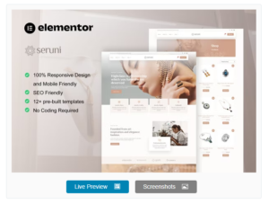 Download Seruni - Jewelry Store WooCommerce Elementor Pro Template Kit