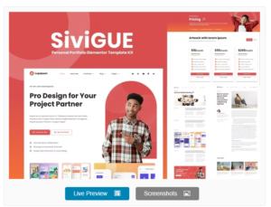 Download SiviGUE - Personal Portfolio Elementor Template Kit