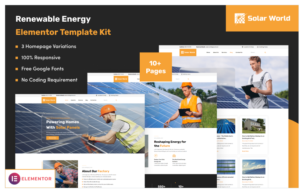 Download Solar World - Renewable Energy Elementor Template Kit