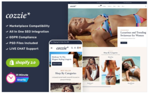 Download Сozzie - Sexy Lingerie, Swimwear and Undergarments Shopify OS2.0 Responsive Theme