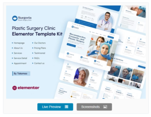 Download Surgeria - Plastic Surgery Clinic Elementor Template Kit