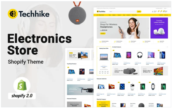 Download Techhike - Multipurpose Electronics Store Shopify Theme