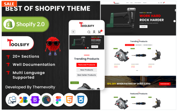 Download Toolsify Megastore –Tools and Machine Shopify 2.0 Responsive Template