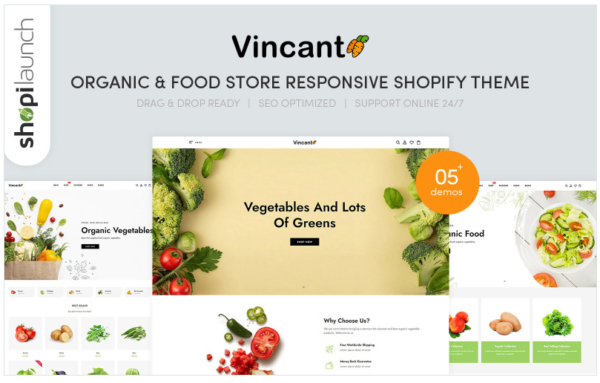 Download Vincant - Organic & Food Store Responsive Shopify Theme
