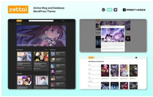 Download ZETTAI - Anime Blog and Database WordPress Theme