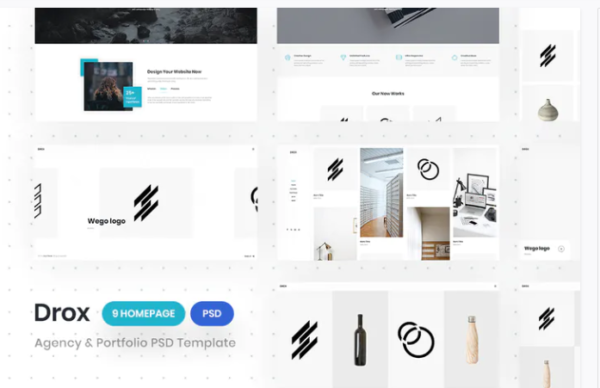 Drox | Agency & Portfolio PSD Template | Srmehranclub