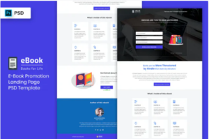 Ebook - Landing Page PSD Template | Srmehranclub.com