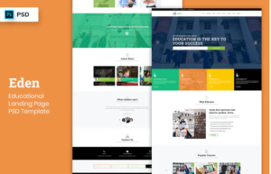 Educational - Landing Page PSD Template | Srmehranclub