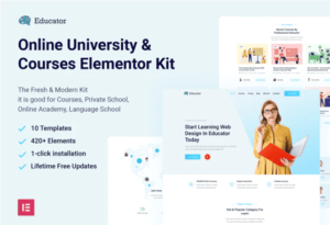 Educator – Online University & Courses Elementor Template Kit