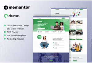 eKursus - Online Course & Education Elementor Template Kit download