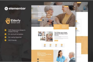 Elderly - Senior Care Services Elementor Template Kit download