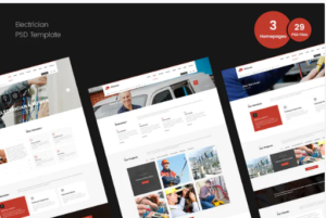 Electrician PSD Template | Srmehranclub.com