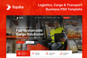 Equita - Logistics and Transport PSD Template | Srmehranclub