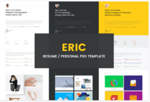 Eric - Resume PSD Template | Srmehranclub.com