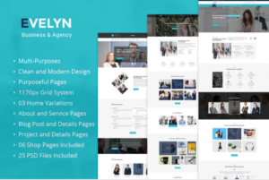 Evelyn - Multipurpose Business PSD Template | Srmehranclub