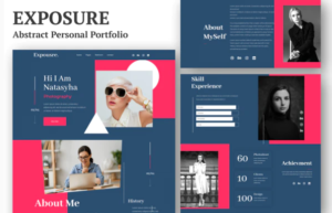 Exposure - Personal Portfolio Elementor Template Kit| Srmehranclub