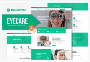 Eyecare - Optometrist & Eye Care Elementor Template Kit Download