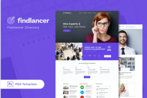 Findlancer - Freelancer Directory PSD Template | Srmehranclub.com