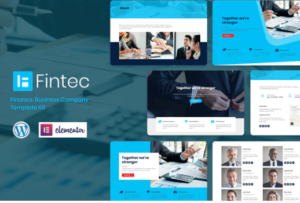 Fintec - Finance Business Company Elementor Template Kit