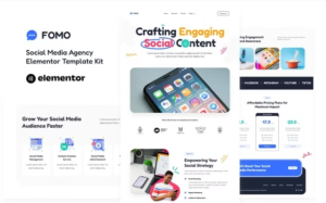 FOMO - Social Media Marketing Agency Elementor Template Kit download