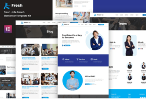 Fresh - Life Coach Elementor Template Kit| Srmehranclub