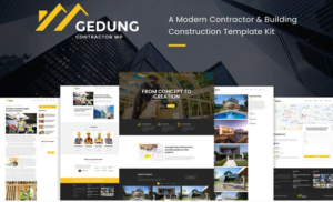 Gedung- Contractor & Building Construction Elementor Template Kit| Srmehranclub