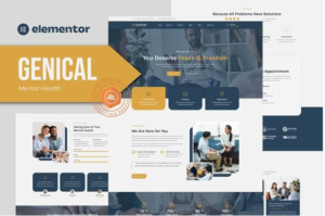 Genical - Mental Health & Therapy Elementor Template Kit download
