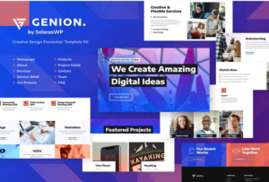 Genion | Creative & Design Elementor Template Kit| Srmehranclub