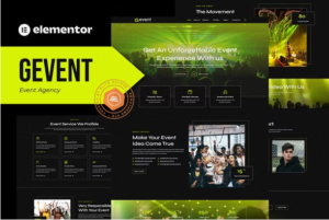 Gevent - Event Agency Elementor Template Kit download