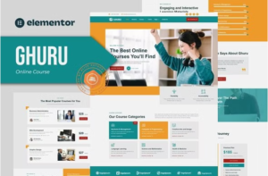 Ghuru - Online Course & Education Elementor Template Kit download