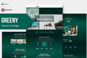 Greeny - Interior Elementor Template Kit| Srmehranclub