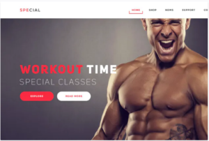 Gym and Fitness Landing Page Psd Template | Srmehranclub.com