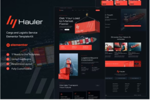 Hauler - Cargo & Logistic Elementor Template Kit download