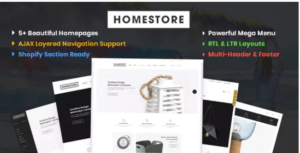 HomeStore – Modern, Minimal & Multipurpose Shopify Theme with Sections | Srmehranclub.com