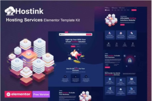 Hostink - Hosting Services Elementor Template Kit download