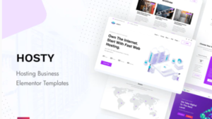 Hosty - Hosting Services Elementor Template Kit | Srmehranclub