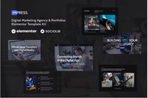 Impress - Digital Marketing Agency & Portfolios Elementor Template Kit download
