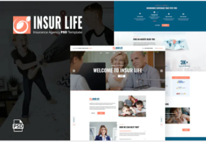 Insurlife - Insurance Agency PSD Template | Srmehranclub