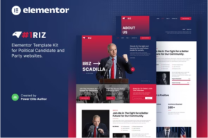 Iriz – Political Candidate & Party Elementor Template Kit download