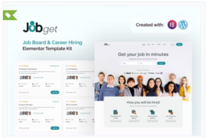 Jobget Job Board & Career Hiring Elementor Template Kit Download