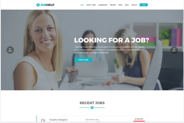 Jobhelp - Job Board PSD Template | Srmehranclub.com