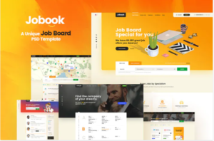 Jobook - A Unique Job Board Website PSD Template |Srmehranclub