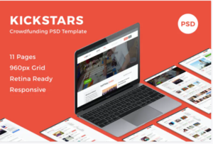 Kickstars - Crowdfunding PSD Template | Srmehranclub