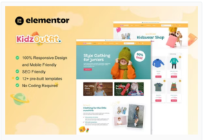 KidzOutfit - WooCommerce Kids Fashion Shop Elementor Template Kit Download
