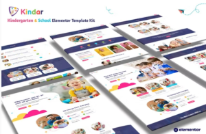 Kindar – Kindergarten & School Elementor Template Kit download